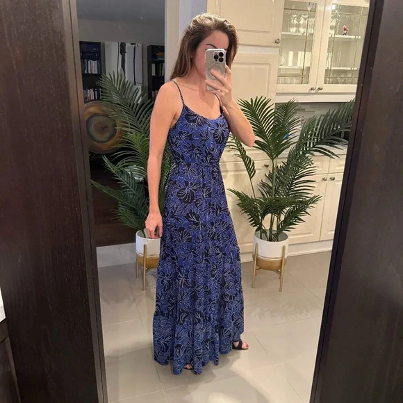 NEW Blue Floral Maxi Dress, Michael Kors,  US S - Picture 2 of 7